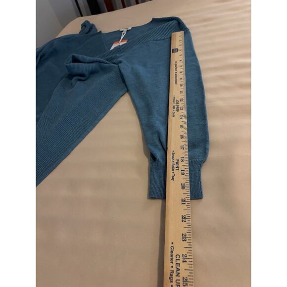 Women's Size XXL Ella Moss Sweater Pullover Ribbed V-Neck Blue Soft Long Sleeve - Picture 7 of 9